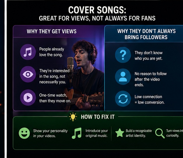 Cover song getting views on Instagram
