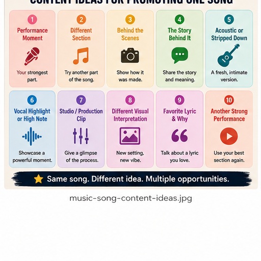 Content ideas for promoting one song on Instagram