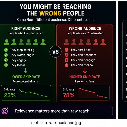 Instagram Reel reaching different audiences