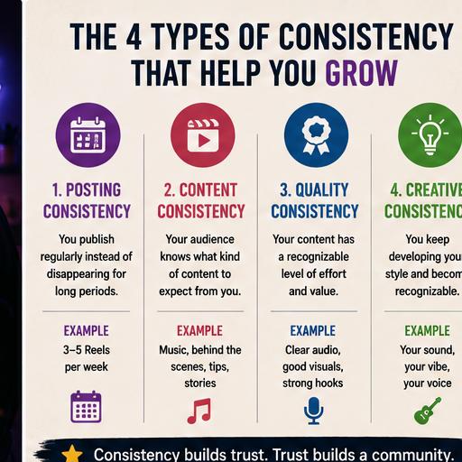 Different types of consistency in social media